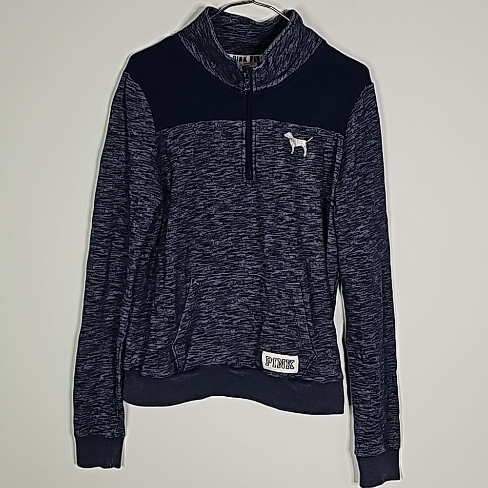Pink Victoria's secret small blue half zip sweater jacket